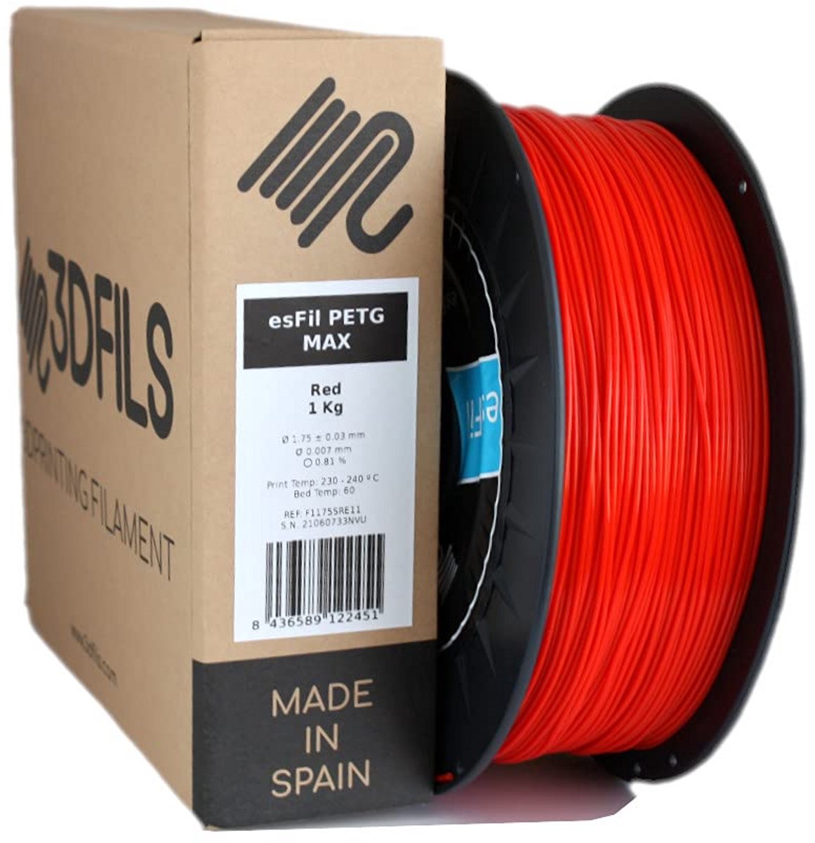 PETG Filament Rood 1,75mm - 1kg - Ideaal voor 3D-Printer