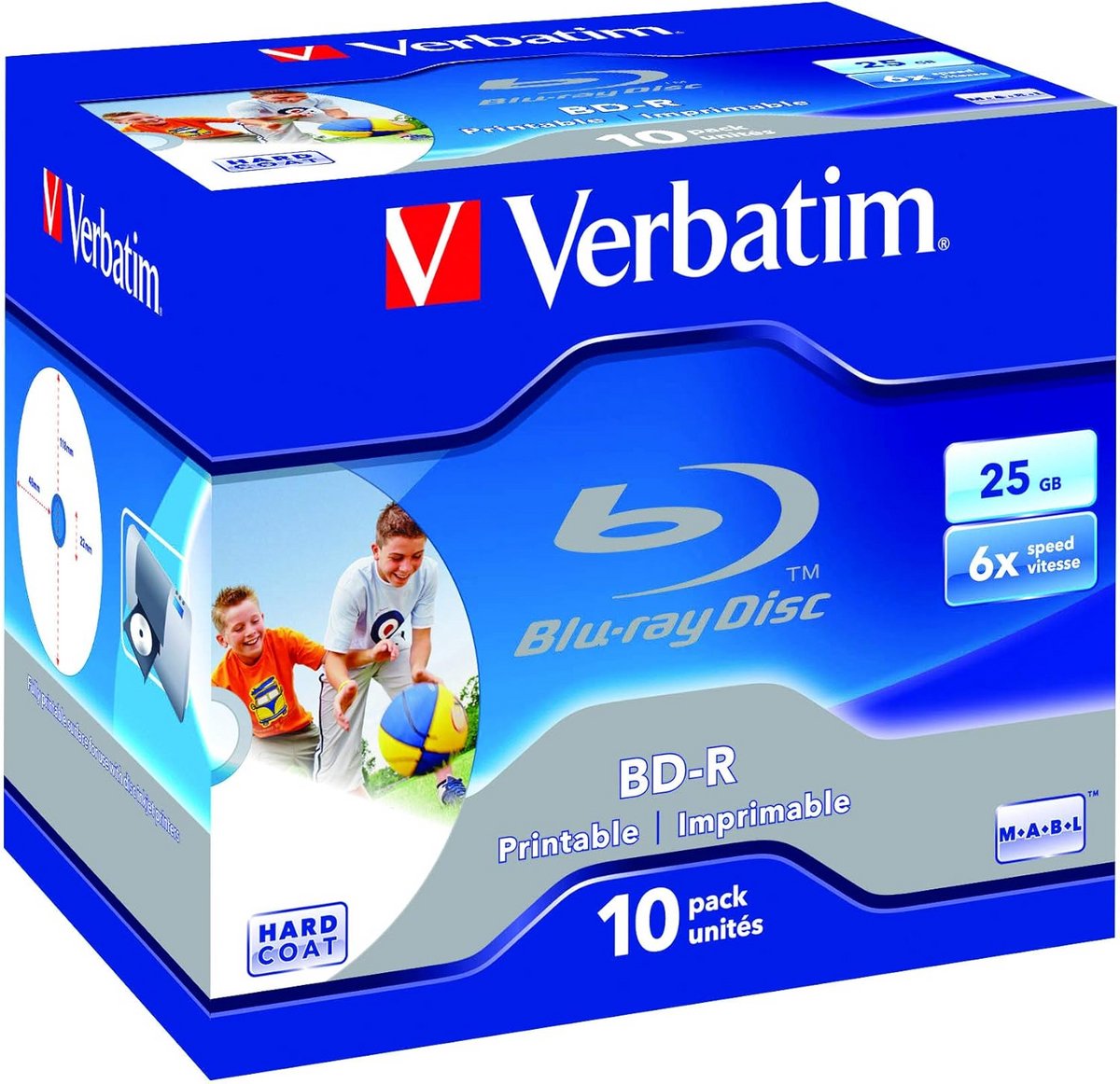 25GB BD-R Blu-ray Schijven (Single Layer) - 6x Snelheid - 10 Stuks in Jewel Case