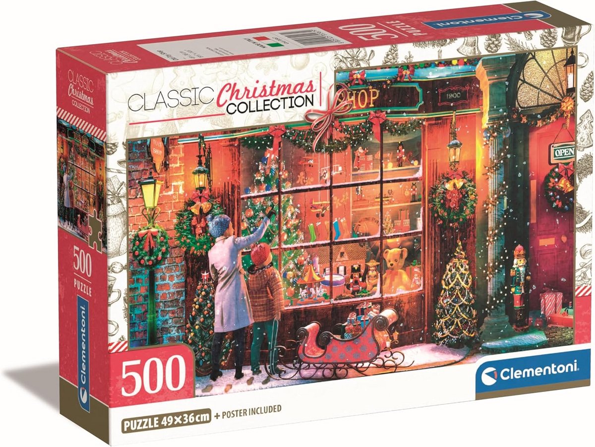 Puzzel 500 Stukjes: Nostalgische Oude Speelgoedwinkel - Voor Volwassenen en Senioren