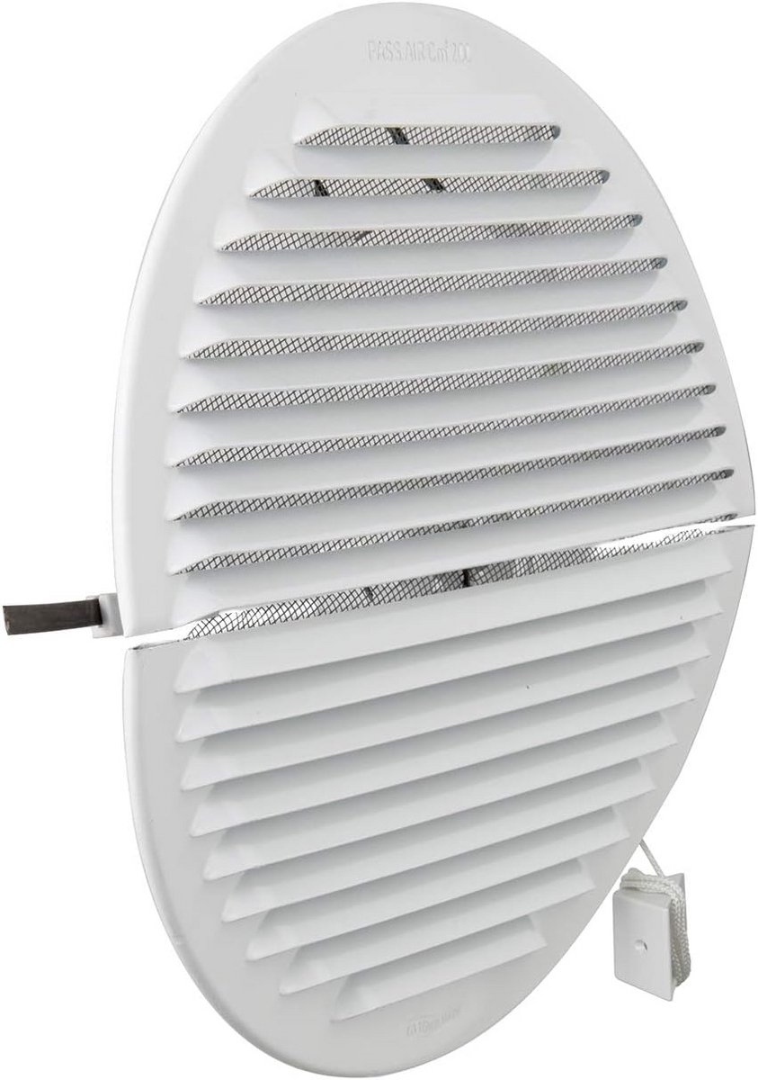 Rond Ventilatie Rooster met Insectenhor - Opvouwbaar Aluminium - Ø 235 mm