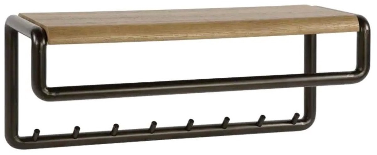 Kapstok Luno Drift Brown 8 Haken Roede & Hoedenplank