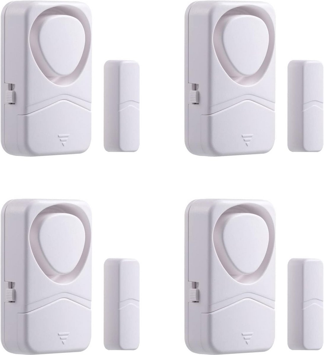 Draadloze Deuralarm Set (4 stuks) - Magnetische Sensor voor Huis, Garage, RV - 4 Modi