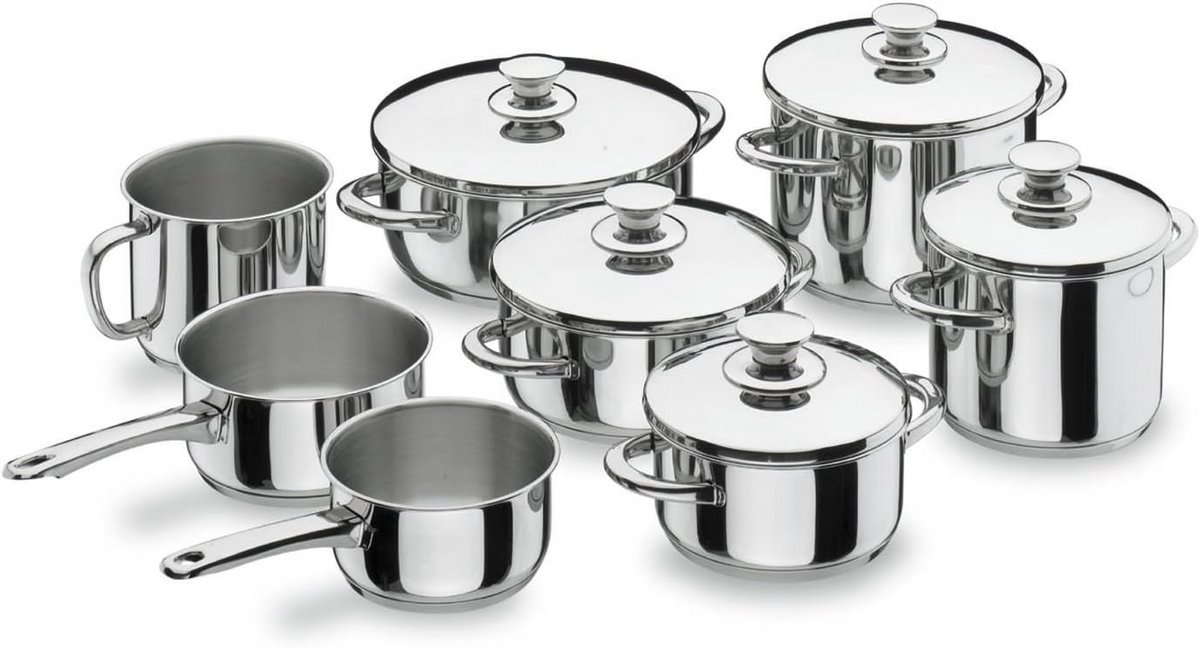 Grote RVS Koekenpan met Deksel 28 cm Inductie Geschikt