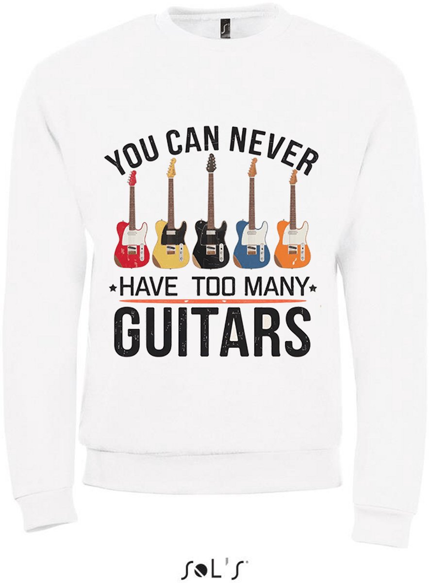 Sweatshirt 2-229 To Many Gitars - Wit, xxL