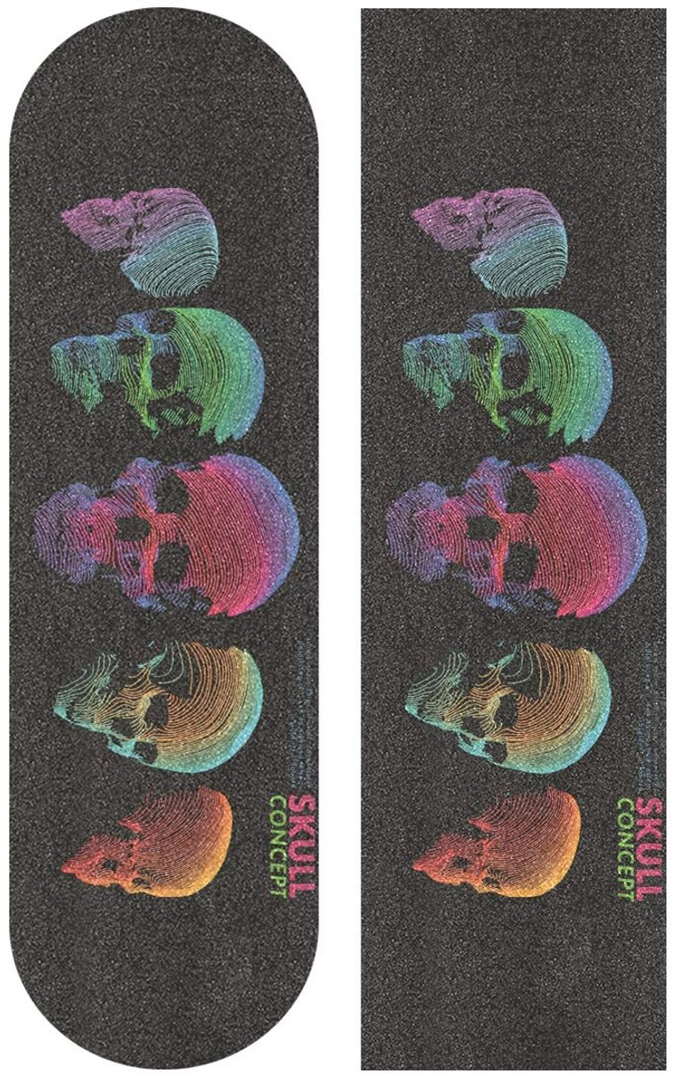 Grip Tape voor Skateboard en Longboard met Schedelpatroon Antislip Schuurpapier Kleurrijk