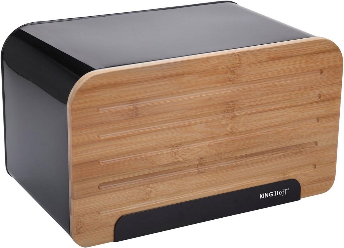 Stijlvolle Lunchtrommel met Houten Deksel dat als Snijplank Dient