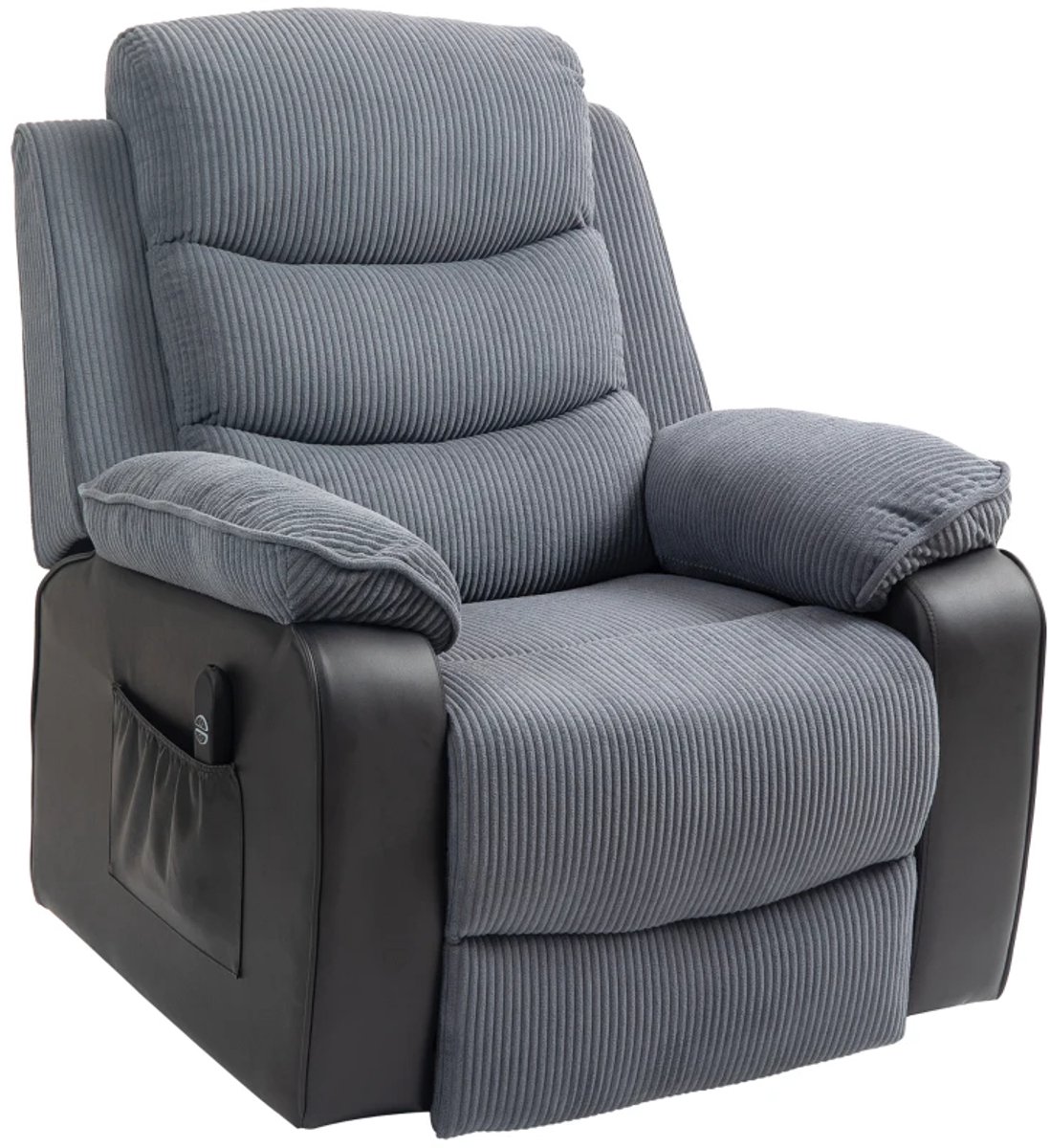 ZYLARO Elektrische Relaxfauteuil met Liftfunctie - Sta-opstoel - Seniorenstoel - Kantelbaar tot 150° - Verstelbare Rugleuning - tot 135 kg - met Afstandsbediening, Voetensteun - Relaxstoel - TV Stoel - Donkergrijs