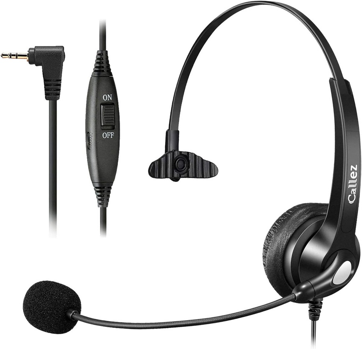Draadloze DECT Headset 2,5mm met Ruisonderdrukking - Comfortabele Vaste Telefoon Oortelefoon
