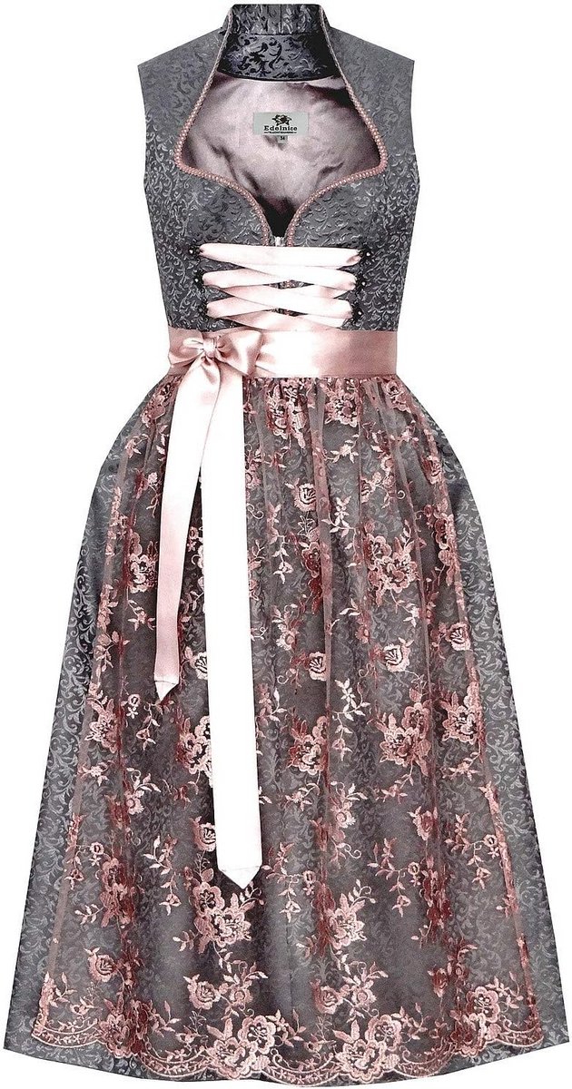 Lange Dirndl voor Dames met Kant Schort - Traditionele Trachtenmode