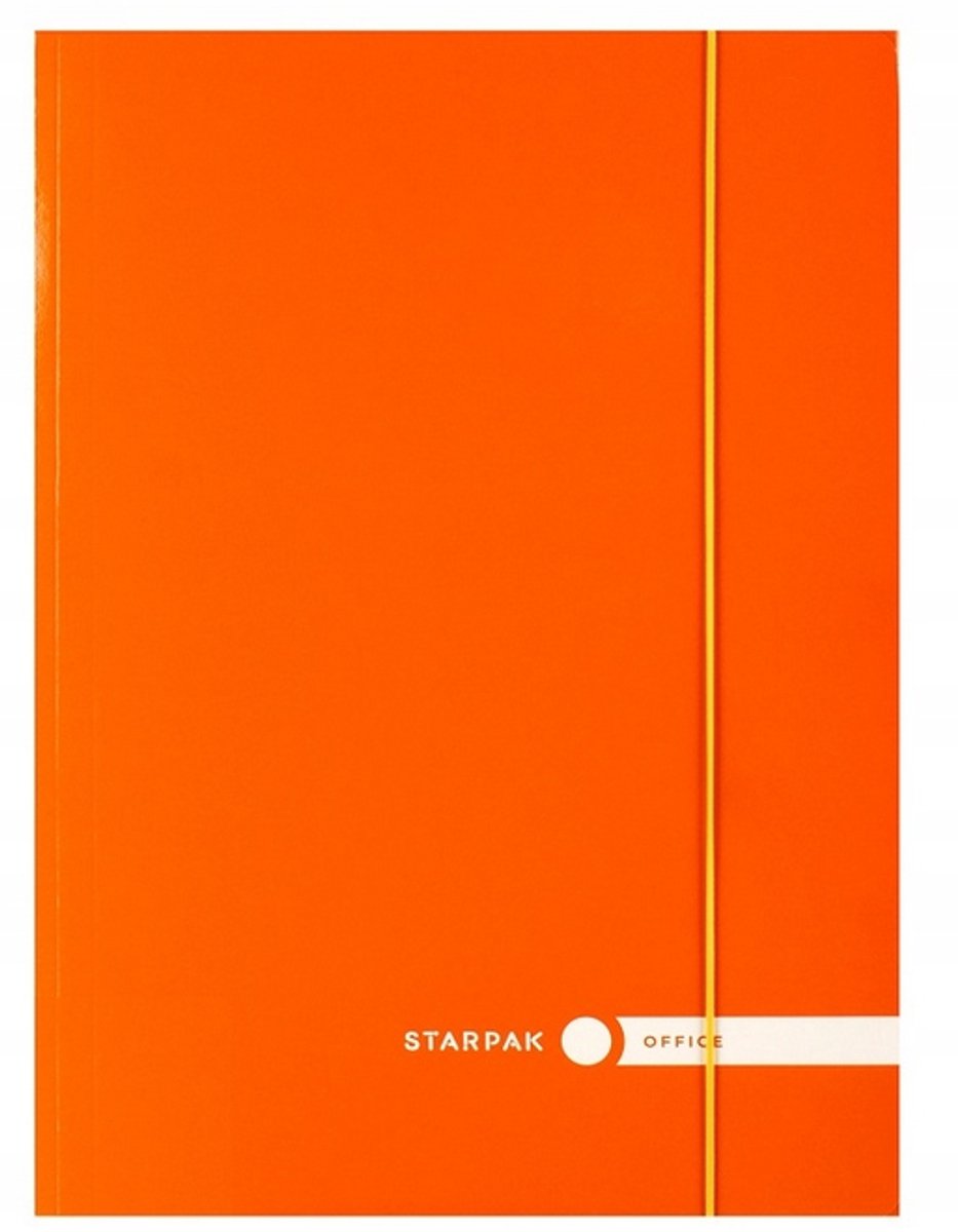 Starpak Kaart A4 met Elastiek - Sappig Oranje