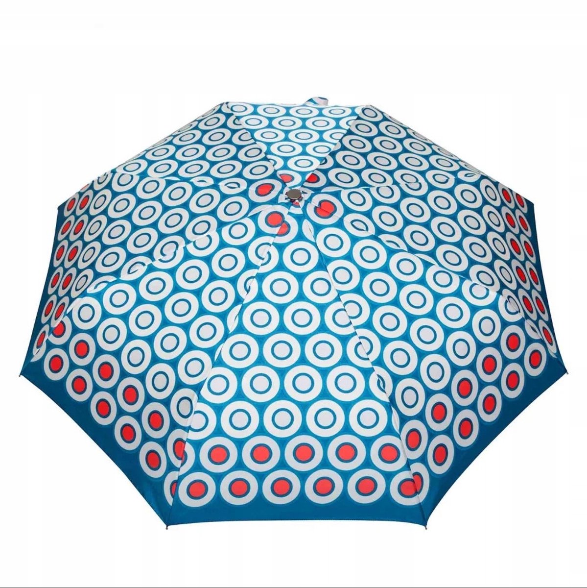 Automatische Paraplu Turquoise met Stippen - Windbestendig tot 80 km/u