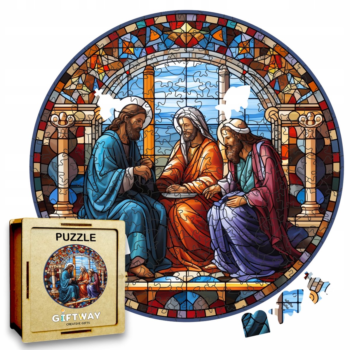 Houten Drie Koningen Puzzel 208 Stukjes - Religieuze Decoratie