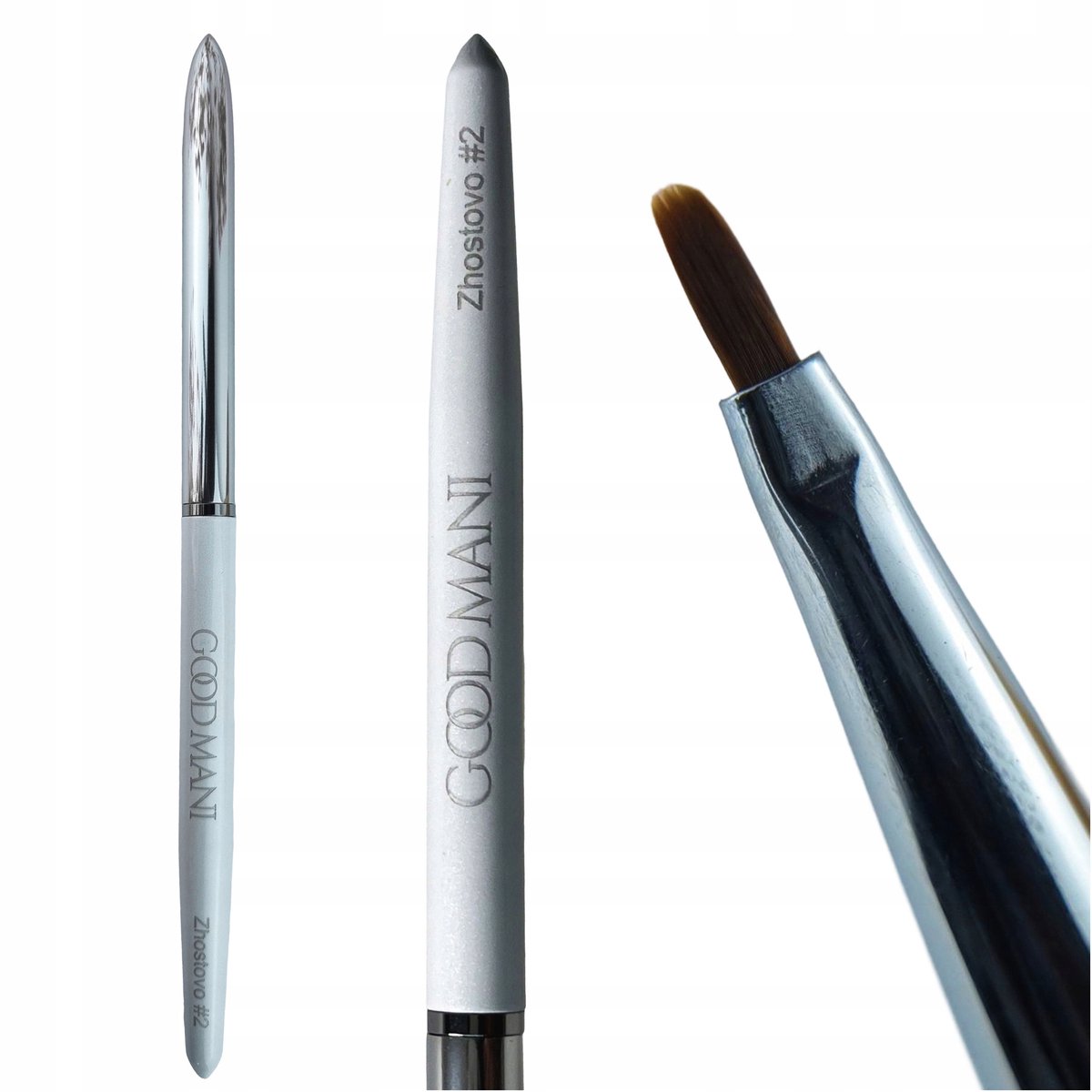 Gel Penseel Manicure - Zhostovo Stijl, 2mm Breed, Zacht Synthetisch Haar