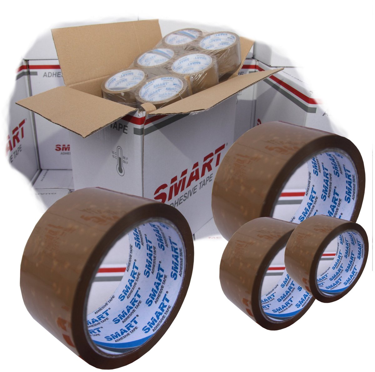 Bruine Pakkingstape Smart - 36 Rollen - Sterke Acryllijm