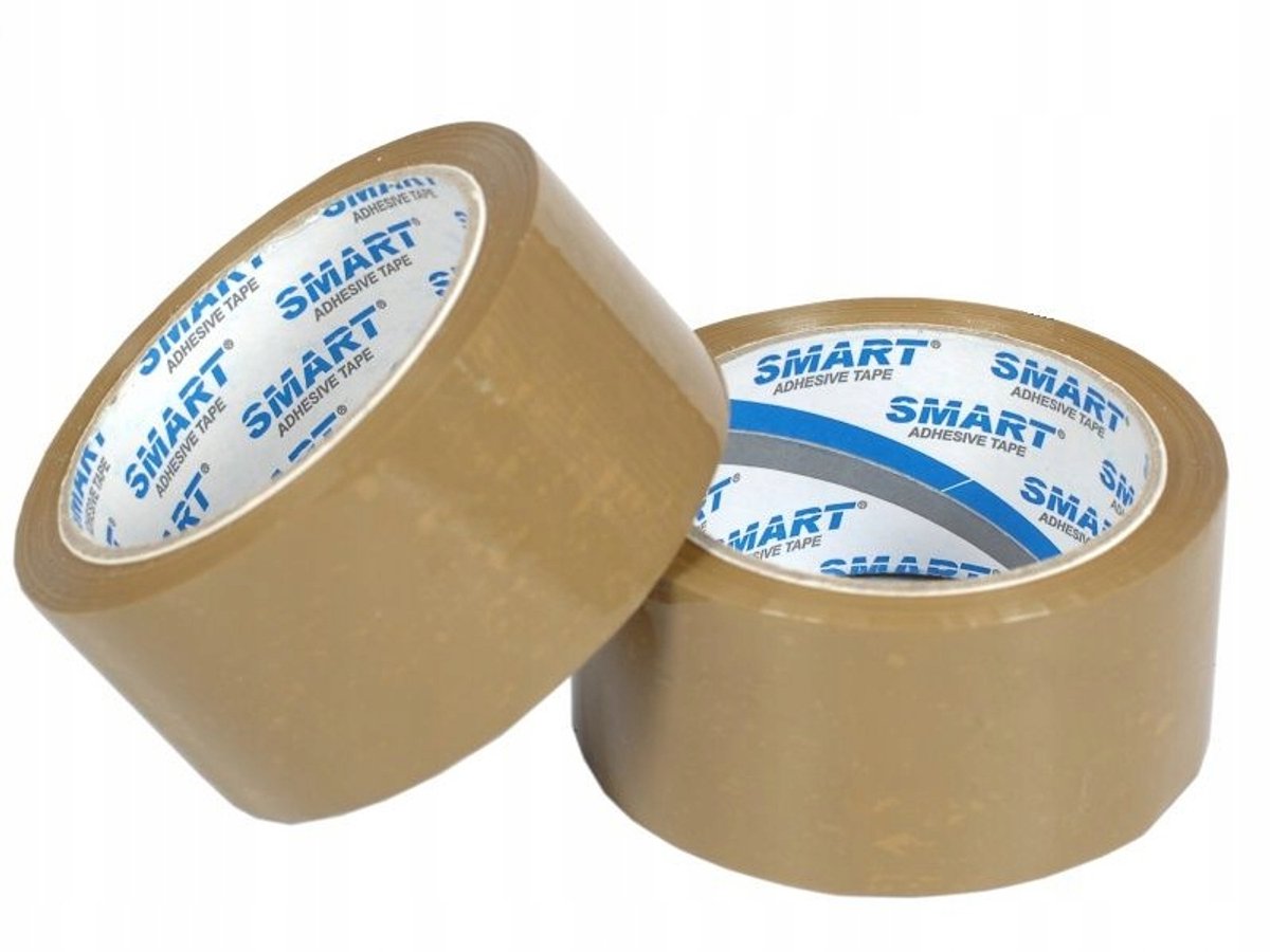Bruine Pakband Solvent 48mm x 55yd - 6 rollen