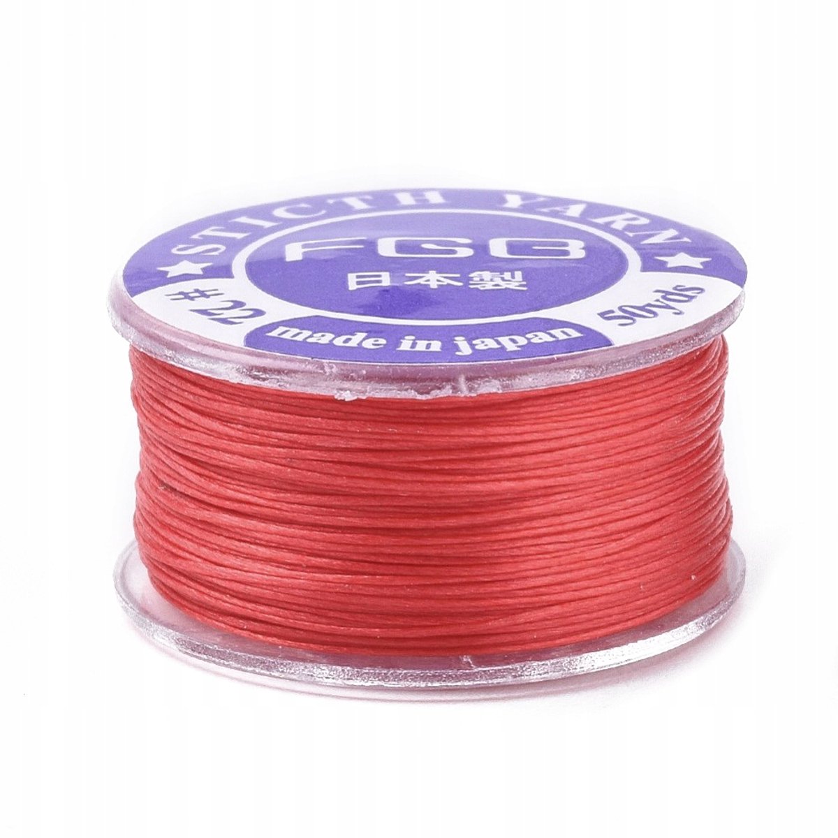Japanse Polyester Draad voor Kralen - Rood 0.1mm, 45m