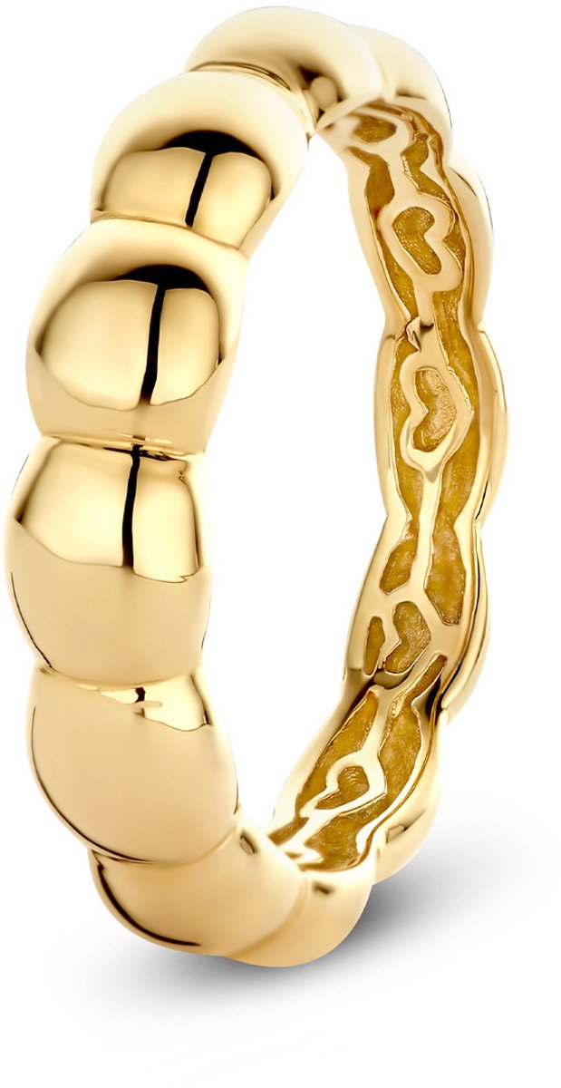 Glow 214.122552 Dames Ring - Minimalistische ring - Sieraad - Goud - Goudkleurig - 925 Zilver - 5 mm breed