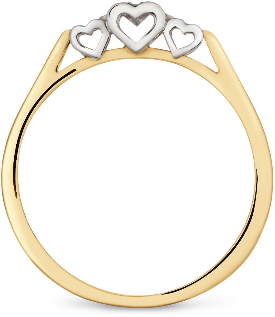 Glow 214.511352 Say Yes! Dames Ring - Sieraad - Ring met steen - 0,09 crt - 14 Karaat Goud - Diamant