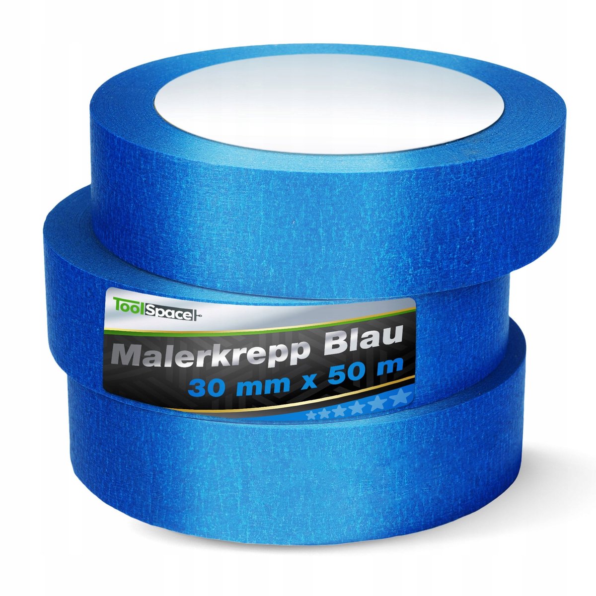 Blauwe SchilderTape 30mm x 50m - 3 Rollen (150m Totaal)