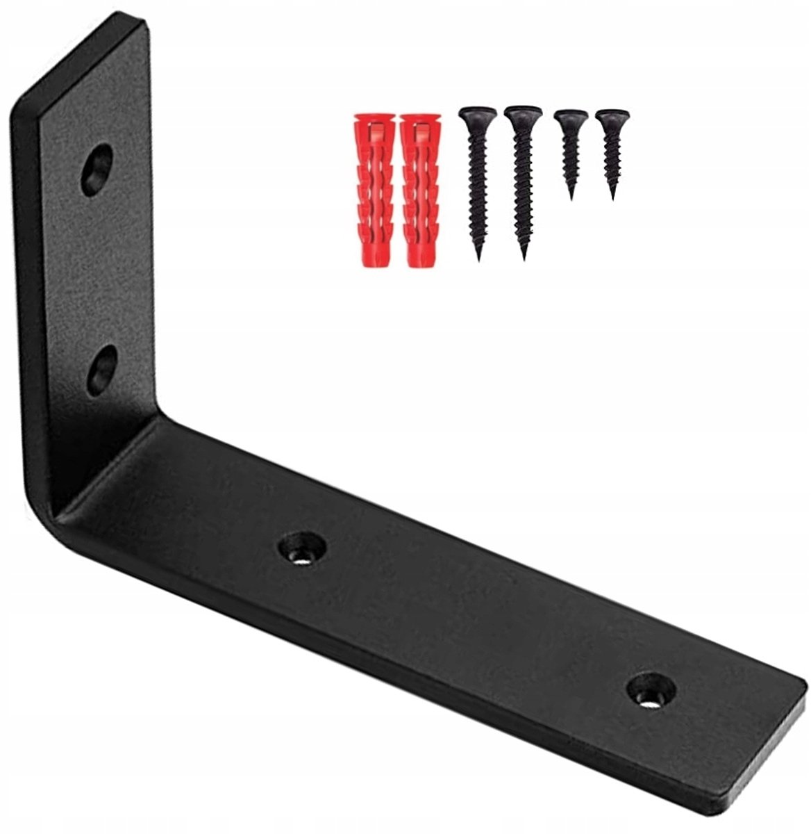 Loft Wandrek 200x130mm Zwart - Industriële Plankenbalken