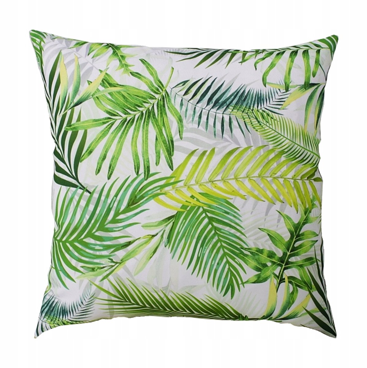 Decoratieve kussenhoes 40x40 cm, palmbladeren op witte achtergrond