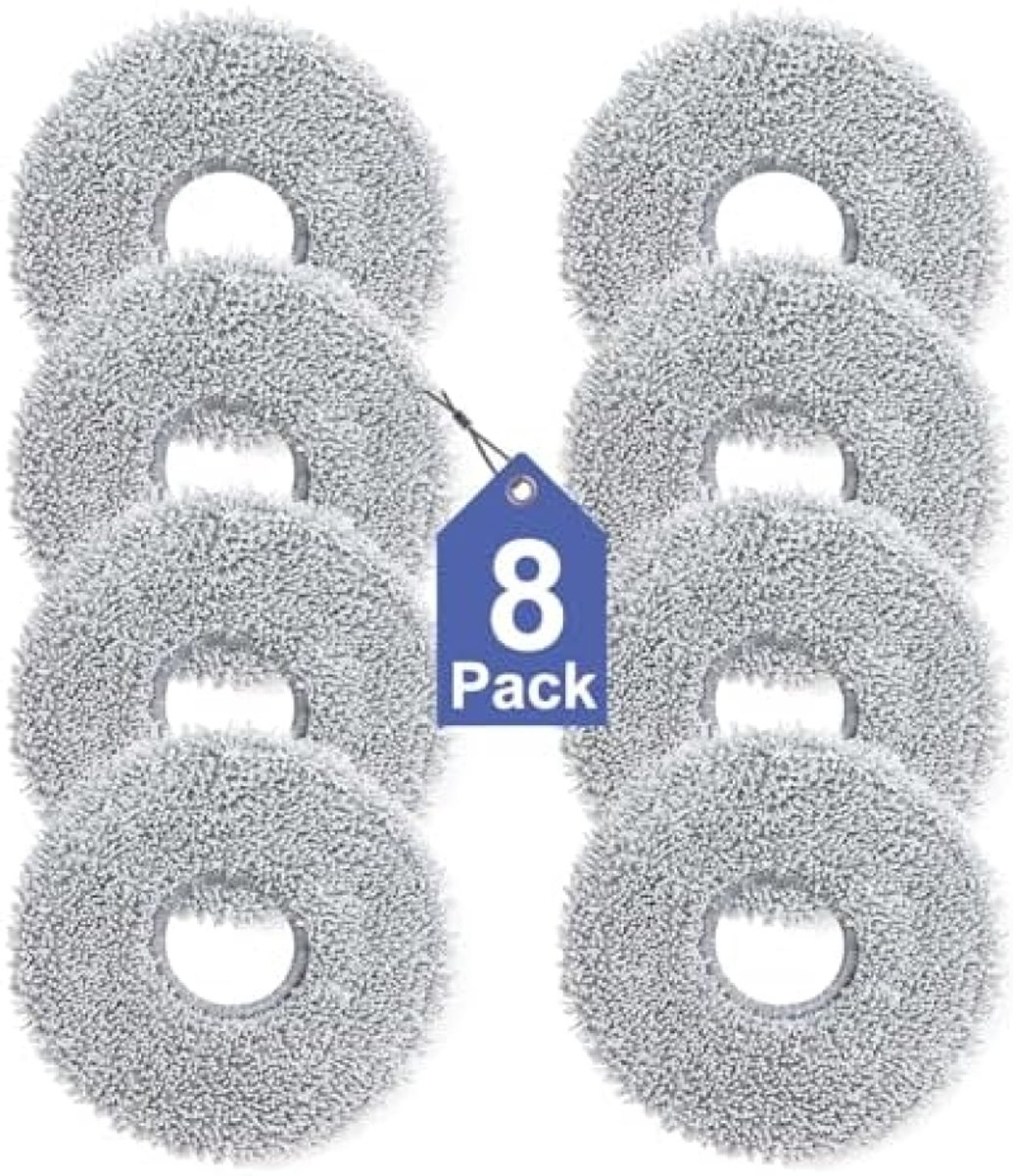 PromoHome 8 Stuks Dweilpads Wasbare en Herbruikbaar Geschikt voor Dreame L10s/L10/L20/X40/L40/X50/L50 Pro Ultra, voor Xiaomi X20 Pro/Max, voor Ecovacs Deebot T30/T50 Pro OMNI
