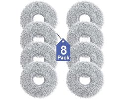 PromoHome 8 Stuks Dweilpads Wasbare en Herbruikbaar Geschikt voor Dreame L10s/L10/L20/X40/L40/X50/L50 Pro Ultra, voor Xiaomi X20 Pro/Max, voor Ecovacs Deebot T30/T50 Pro OMNI