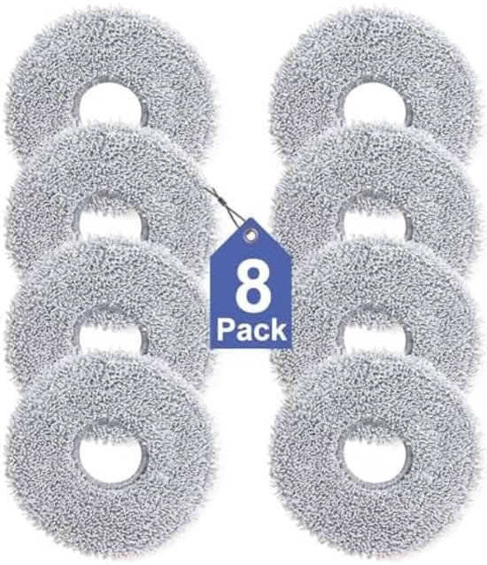 PromoHome 8 Stuks Dweilpads Wasbare en Herbruikbaar Geschikt voor Dreame L10s/L10/L20/X40/L40/X50/L50 Pro Ultra, voor Xiaomi X20 Pro/Max, voor Ecovacs Deebot T30/T50 Pro OMNI