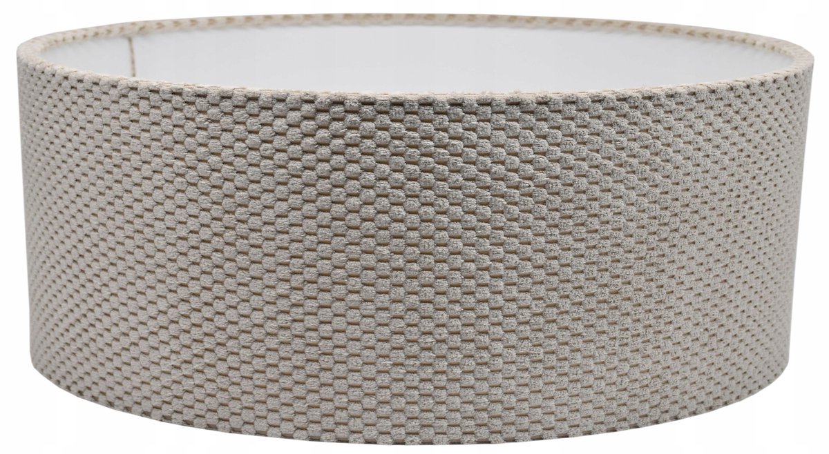 Beige pluche lampenkap 50cm E27/E14 - Luxe woondecoratie