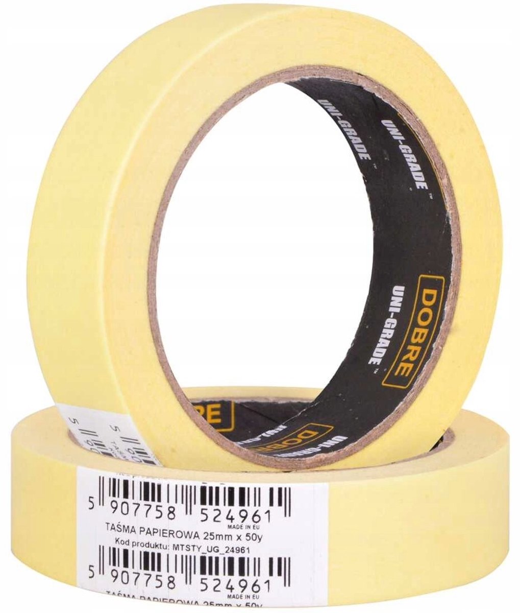 Uni-grade bordtapes - Maskering en bescherming (25 mm x 45,7 m)