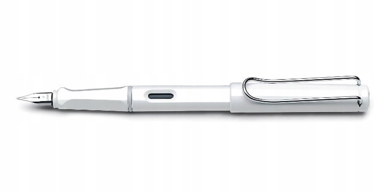 LAMY safari vulpen wit, extra brede (B) punt
