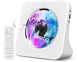 GELLDG CD-speler - Draagbare CD-speler - Bluetooth-functionaliteit - Desktop Home Audio-systeem - Ingebouwde dubbele HiFi-luidsprekers - AUX-koptelefoonaansluiting - FM-radioluidspreker - Met afstandsbediening - Met LCD-scherm