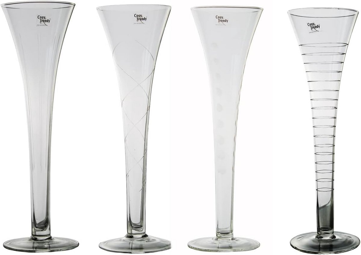 Dubbelwandige Champagneglazen Set van 4 - Luxe Kristal Champagne Flutes
