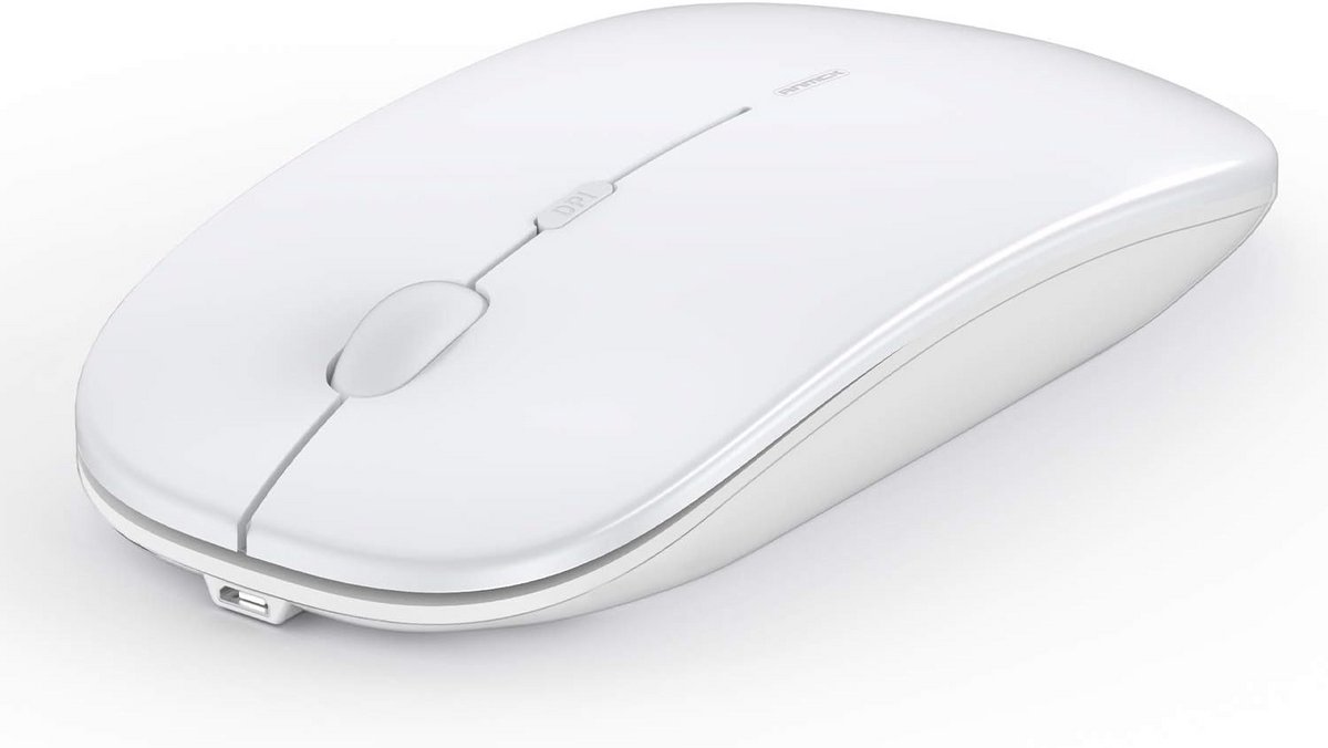 Stille Oplaadbare Draadloze Muis voor Laptop en PC - 1600 DPI - USB Ontvanger