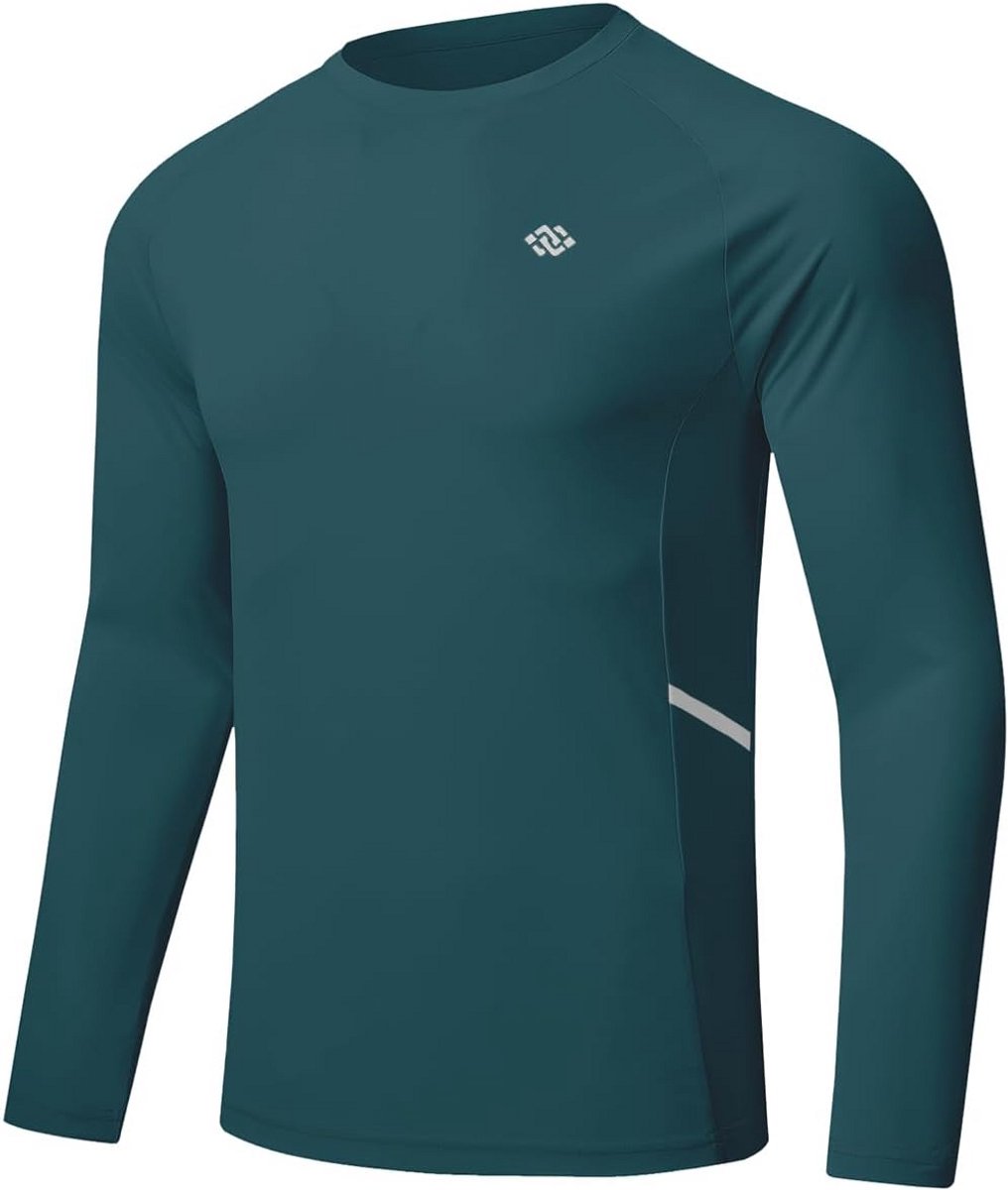 UV-beschermend Heren T-shirt Lange Mouwen Sneldrogend Ademend Sportshirt