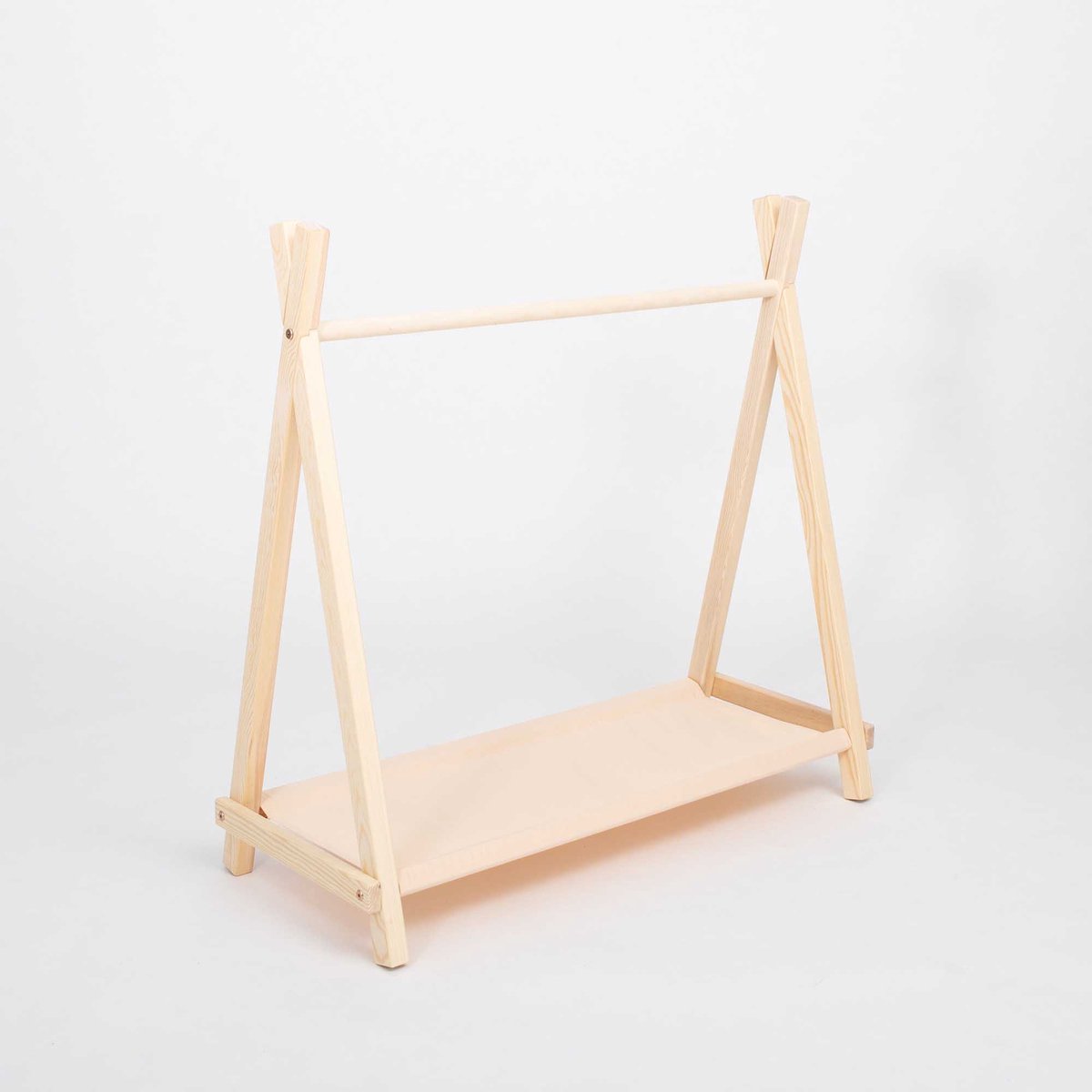 sweet home kledingrek tipi - dennenhout & beige