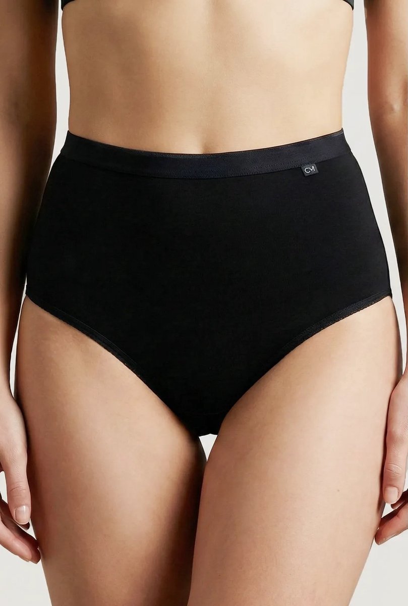 CM Casy Miller Casy Miller 4-pack Modal dames taille slips - Premium Jess maxi brief - hoge dames onderbroeken - Beste dames ondergoed - Copy - Zwart / XXL