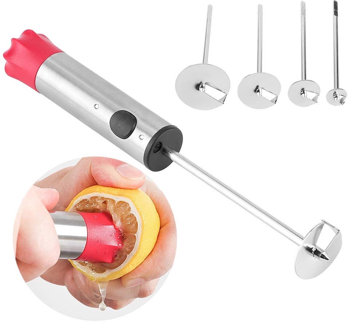 Unyqoos® Multifunctionele Groenteboor met Vier Opzetstukken voor Fruit en Groenten