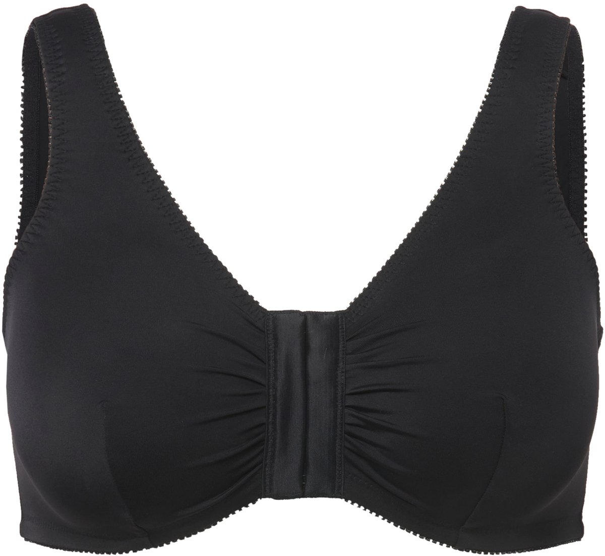 Ulla Popken - Dames - Bustier borstvoedingsbeha voorsluiting - Zwart - Maat 95D