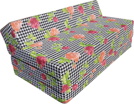 Inklapbaar Gastenmatras met Hoofdeinde 200x120x10cm - Comfortabel Slaap- en Zitkussen — afbeelding 2