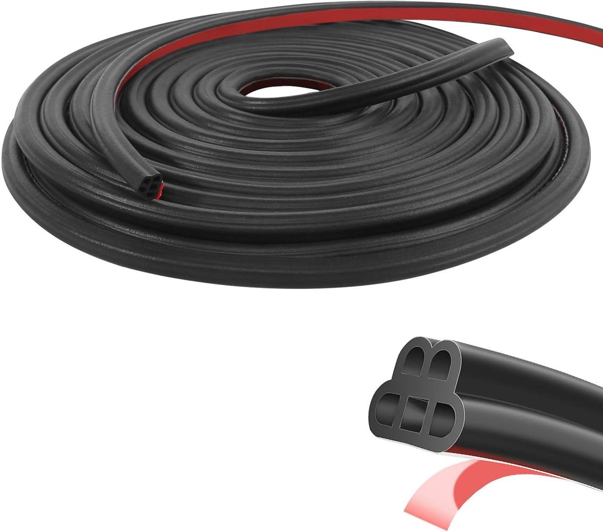 Ronte - Schuimrubber Dichtstrip Auto - 15 meter - Waterdichte Randbescherming - Deurafdichting