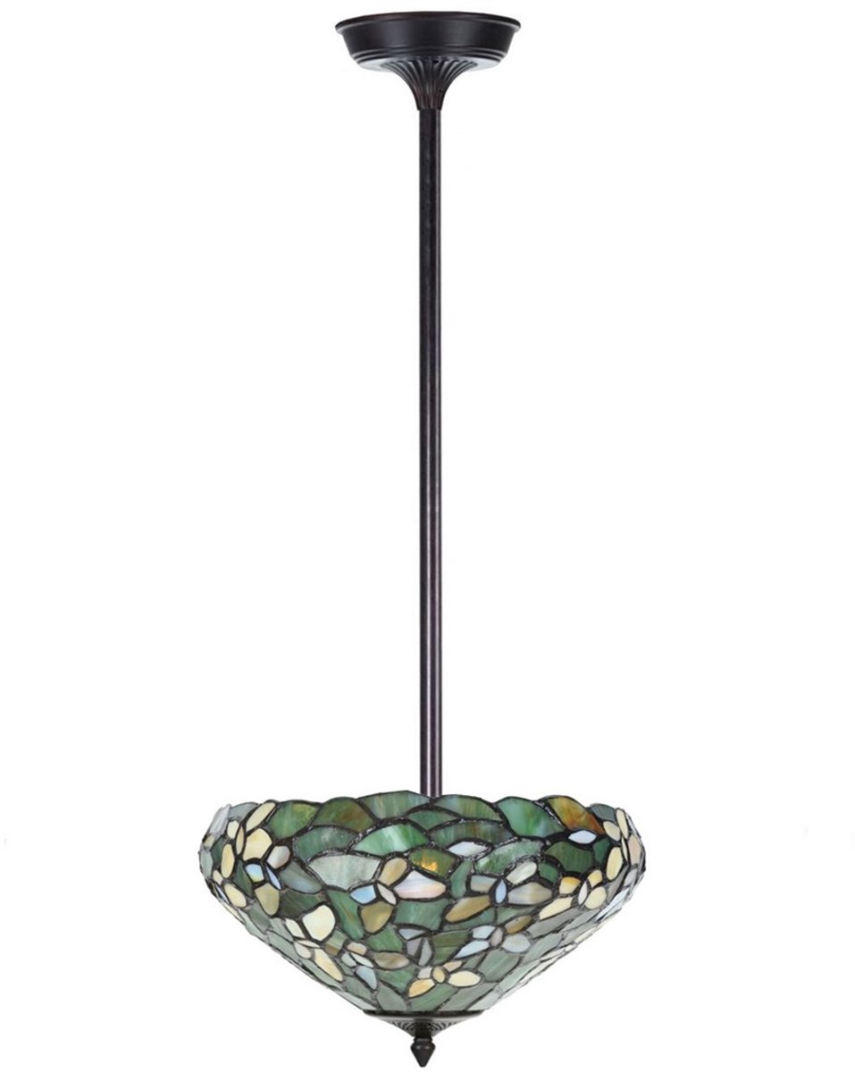 Coloured by Art Tiffany up-light Hanglamp Settle Down - Art Deco Trade Groen