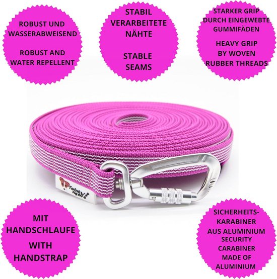 Lange lijn K9 zwart 14 mm breed - Passie voor Honden Lange lijn K9 zwart 14 mm breed - Passie voor Honden