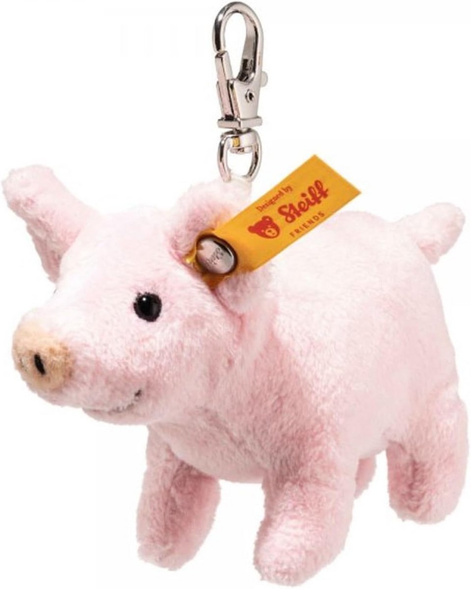 Schattige Roze Pluche Varken Geluksbrenger Sleutelhanger 9 cm - Knuffel Varkentje Cadeau