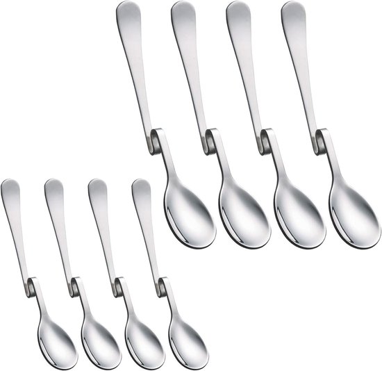 Krumble Latte Macchiato lepels set van 4 - Zwart