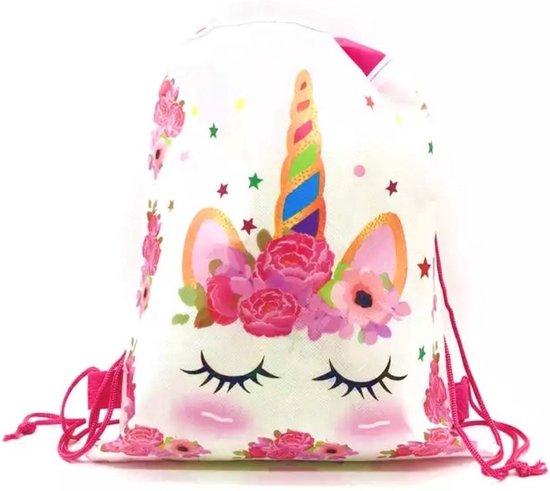 gymtas unicorn - gymtas voor meisjes - unicorn - unicorn gymtas - stoere gymtas - zwemtas - school - tas - rugzak - gymtas - kinderrugzak - 35cm x 28cm - trekkoord rugtas