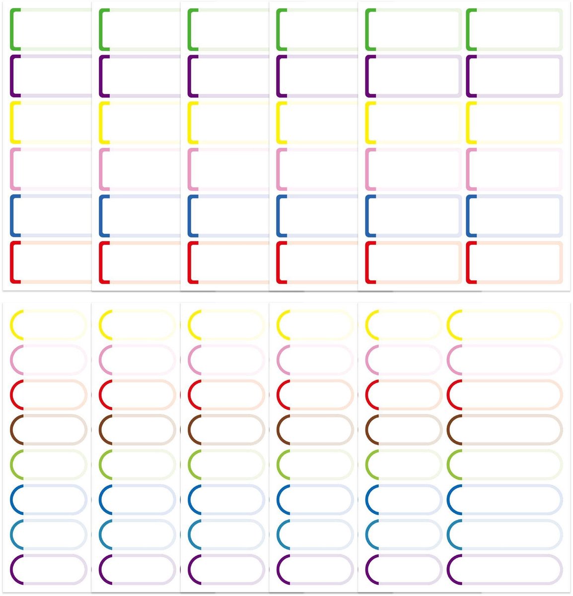 IMPERATORIS® Labelstickers Stickers set - Etiketten/houdbaarheidsetiketten - 140 Stuks - Wit