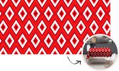 Kerst Tafelkleed - Kerstmis Decoratie - Tafellaken - Kerst - Patronen - Ruit - Rood - 260x130 cm - Kerstmis Versiering