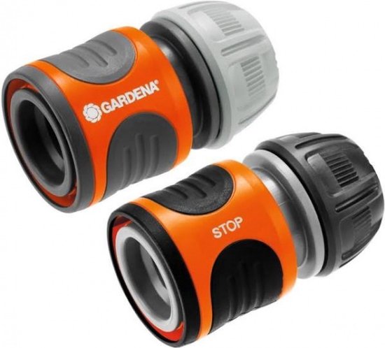 slangstuk en waterstop 13 mm/1/2" -15 mm 5/8" PVC oranje