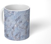 Mok - Marmer print - Zilver - Design - Mokken - 350 ML - Beker - Uitdeelcadeautjes